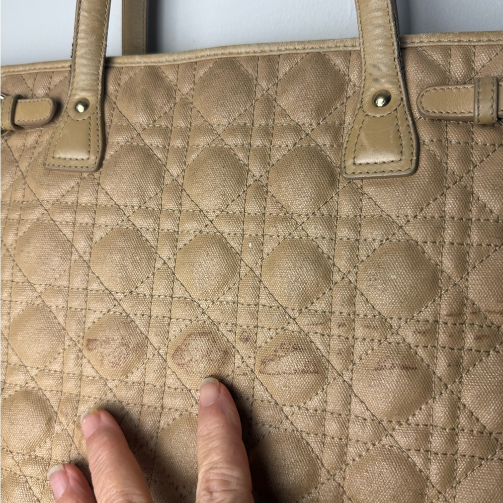 Dior Tan Quilted Tote Bag - Picture 5 of 10